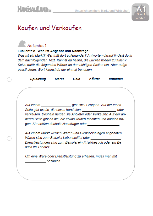  Arbeitsbl tter  zum Thema Markt und Wirtschaft Politik 